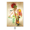 Harmonic Splash Canvas Art B / 40 x 60cm / Unframed Canvas Print Clock Canvas