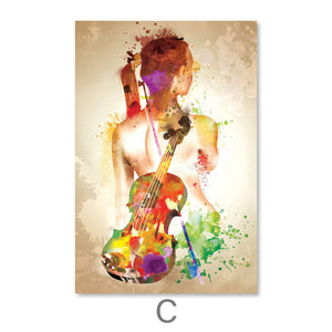Harmonic Splash Canvas Art C / 40 x 60cm / Unframed Canvas Print Clock Canvas