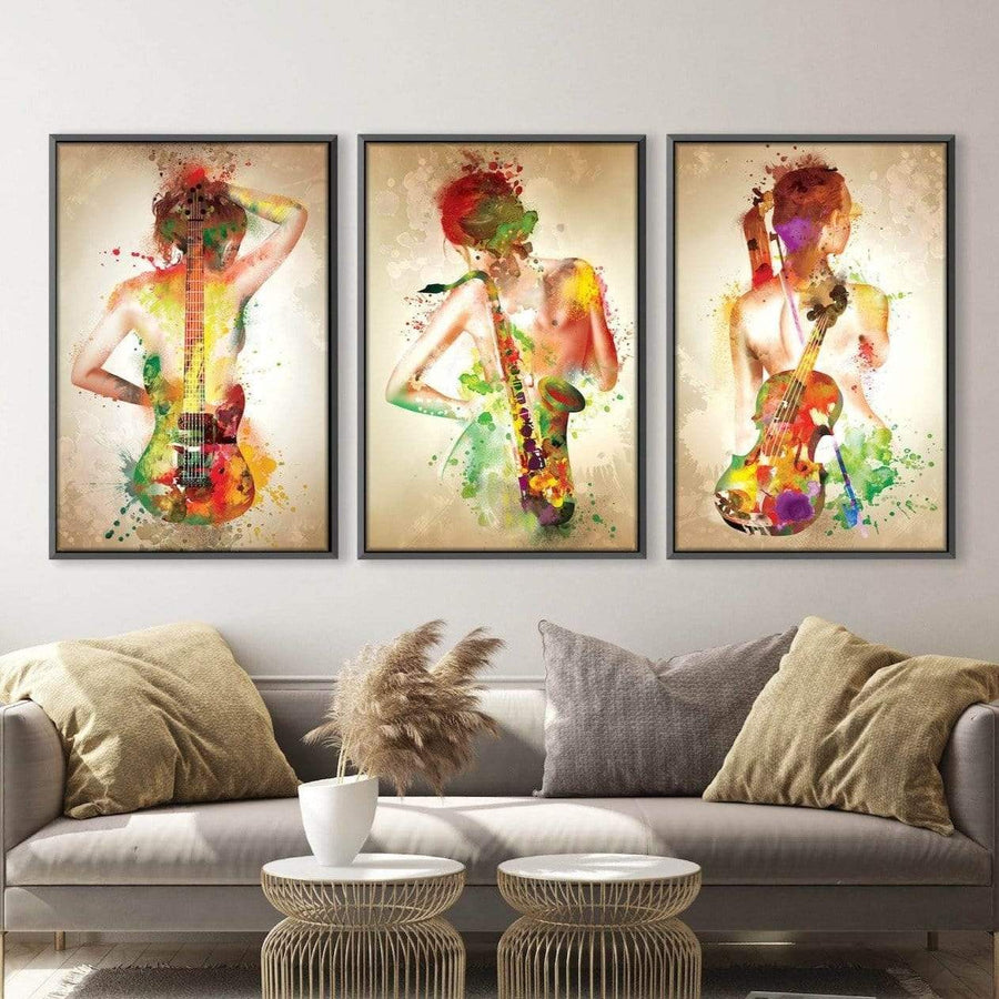 Harmonic Splash Canvas Art Clock Canvas