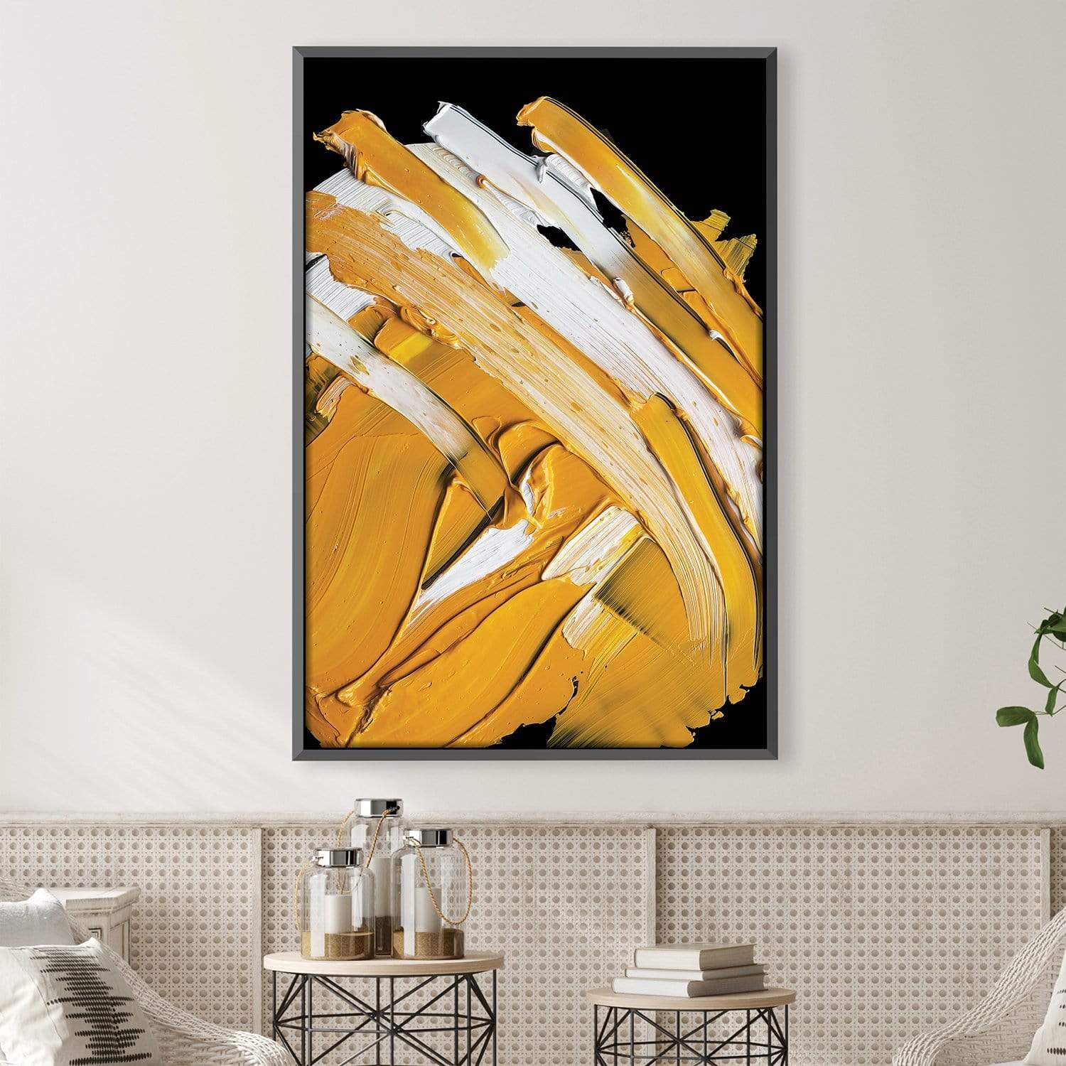Harvest Strokes Canvas Art Clock Canvas