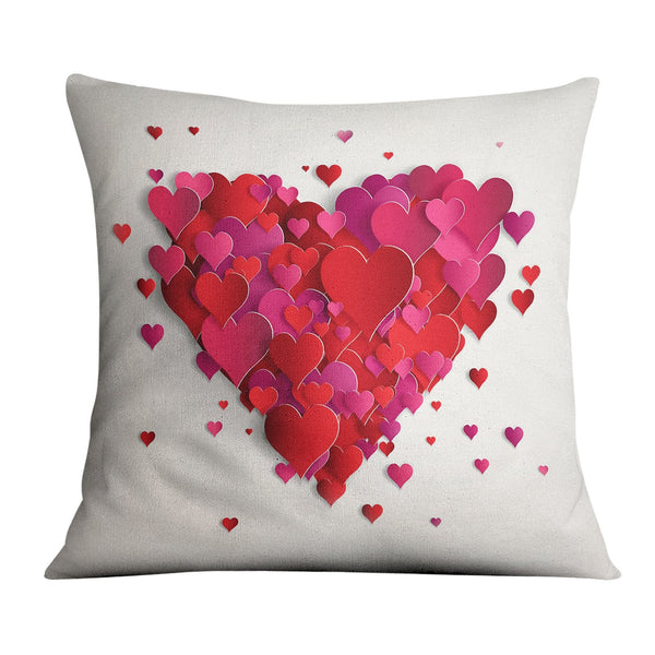 Heart Layers Cushion Cushion 45 x 45cm Clock Canvas
