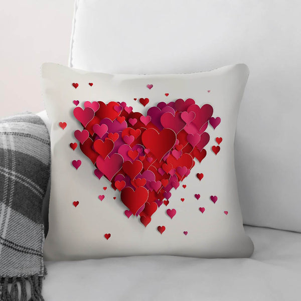 Heart Layers Cushion Cushion 45 x 45cm Clock Canvas