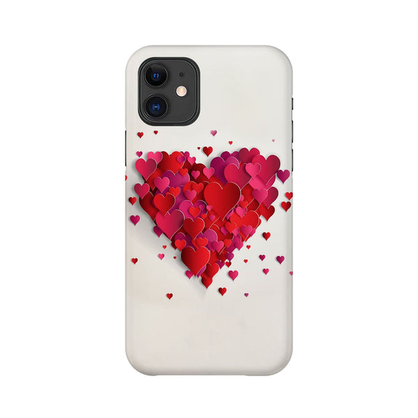 Heart Layers Phone Case Phone Case Apple iPhone 11 Clock Canvas