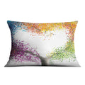 Heart of Colored leaves Cushion Cushion 48 x 33cm Clock Canvas