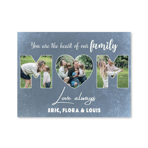 Heart of our Family Canvas Art Clock Canvas