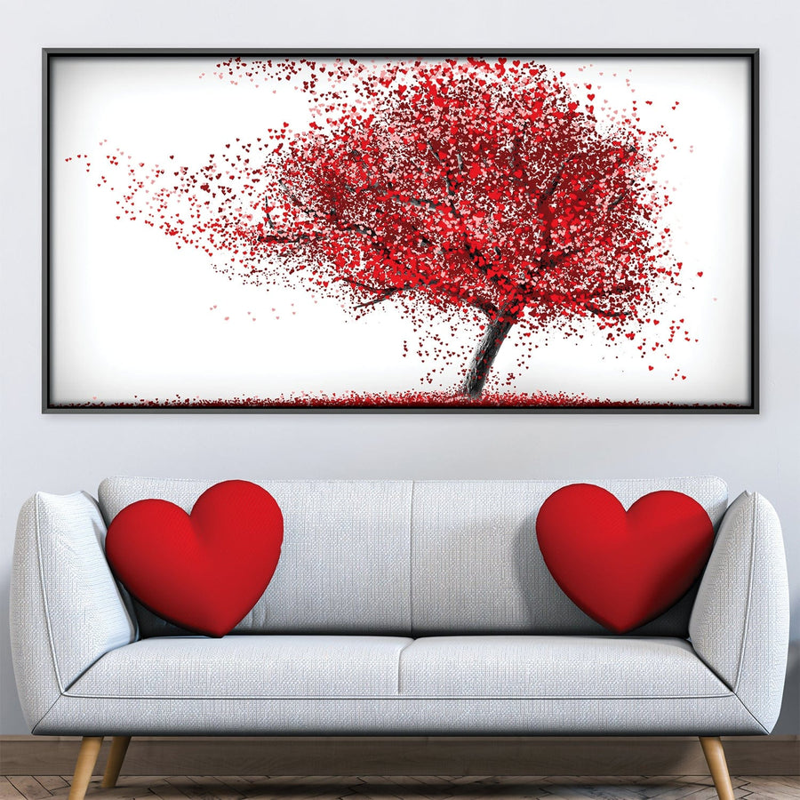 Hearts in the Wind Canvas Art Clock Canvas