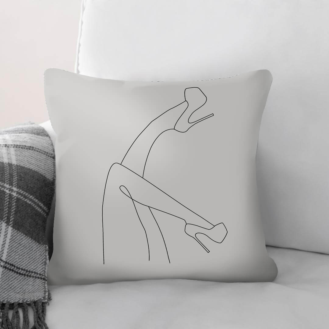 Heels In The Air A Cushion Cushion 45 x 45cm Clock Canvas