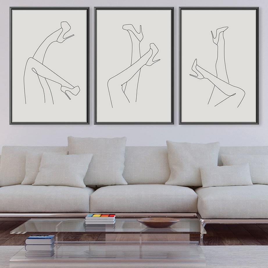 Heels In The Air Canvas Art Clock Canvas