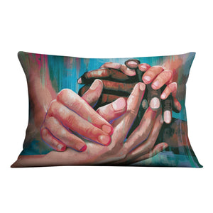 Helping Hands Cushion Cushion 48 x 33cm Clock Canvas