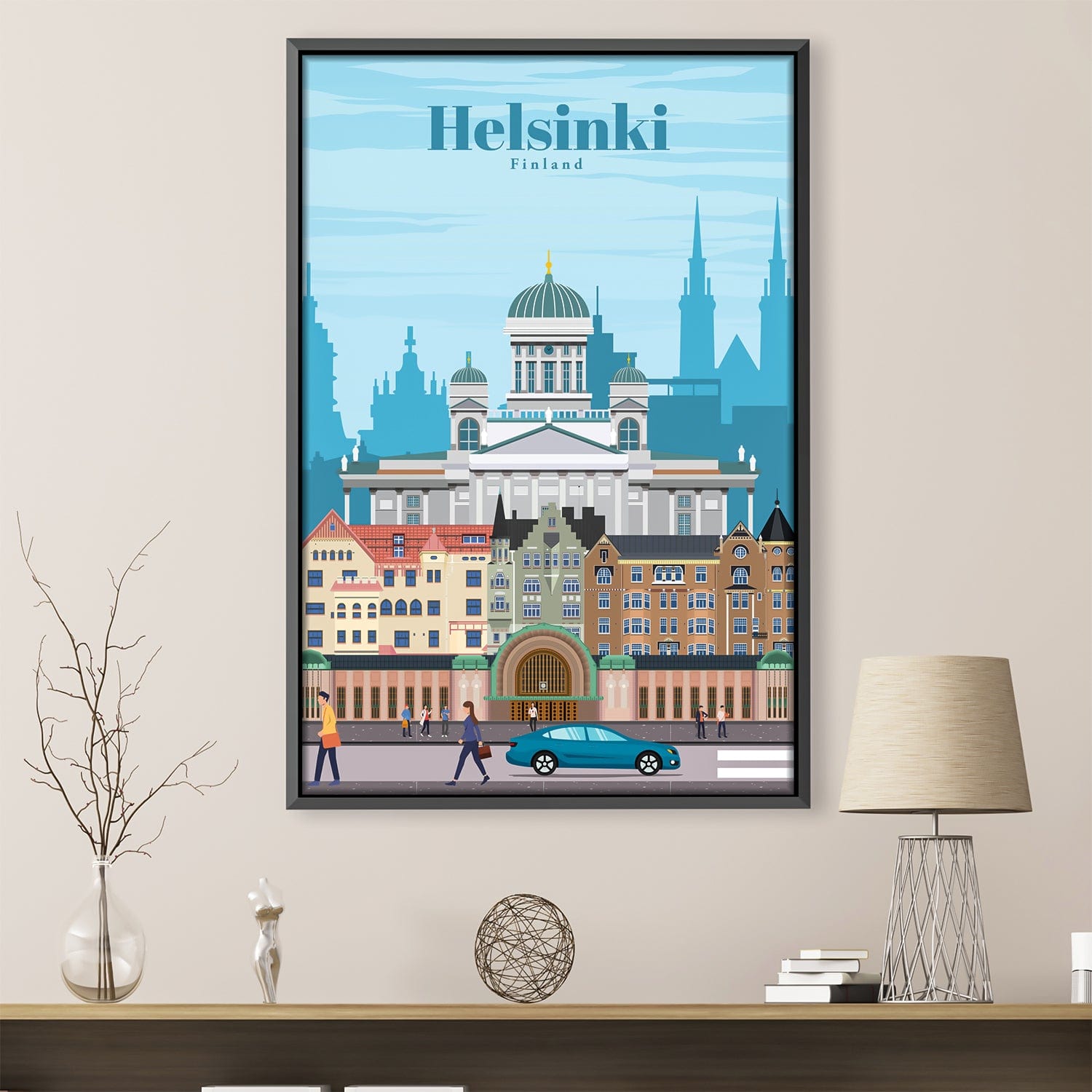 Helsinki Canvas - Studio 324 Art Clock Canvas