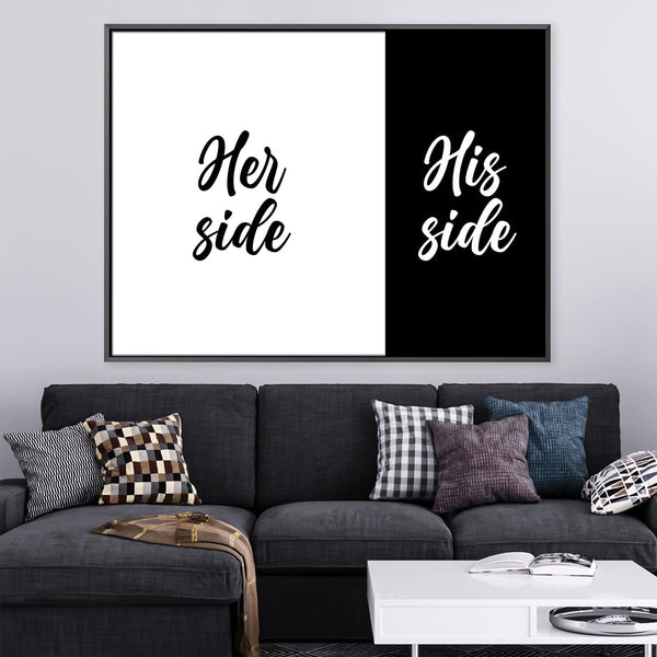 Her Side Canvas Art Clock Canvas