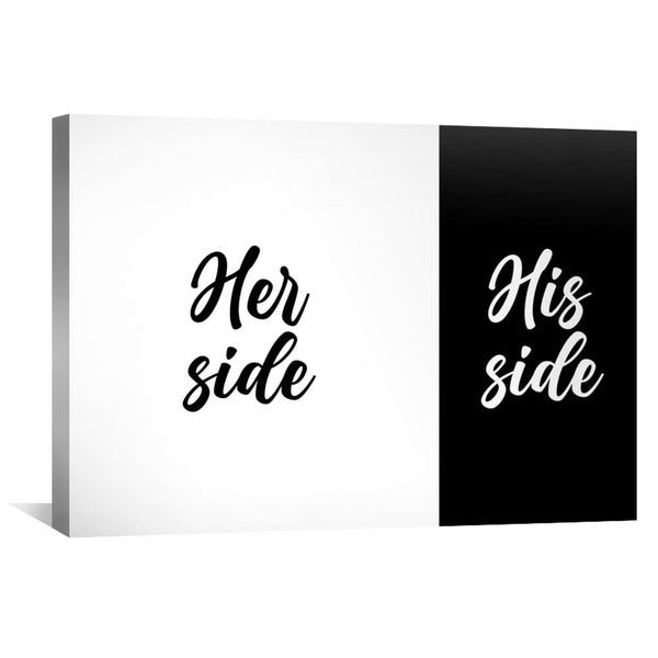 Her Side Canvas Art Clock Canvas