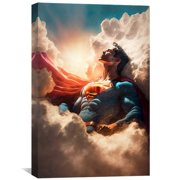 Hero in the Clouds Canvas Art Clock Canvas