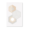 Hexa Abstract Canvas Art Clock Canvas
