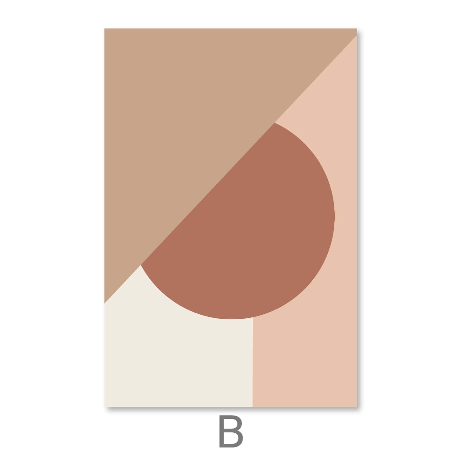 Hidden Shapes Canvas Art B / 30 x 45cm / Unframed Canvas Print Clock Canvas