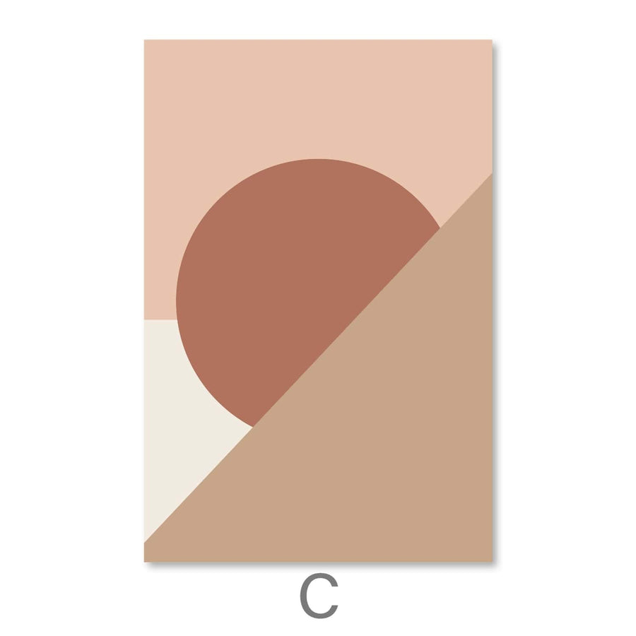 Hidden Shapes Canvas Art C / 30 x 45cm / Unframed Canvas Print Clock Canvas