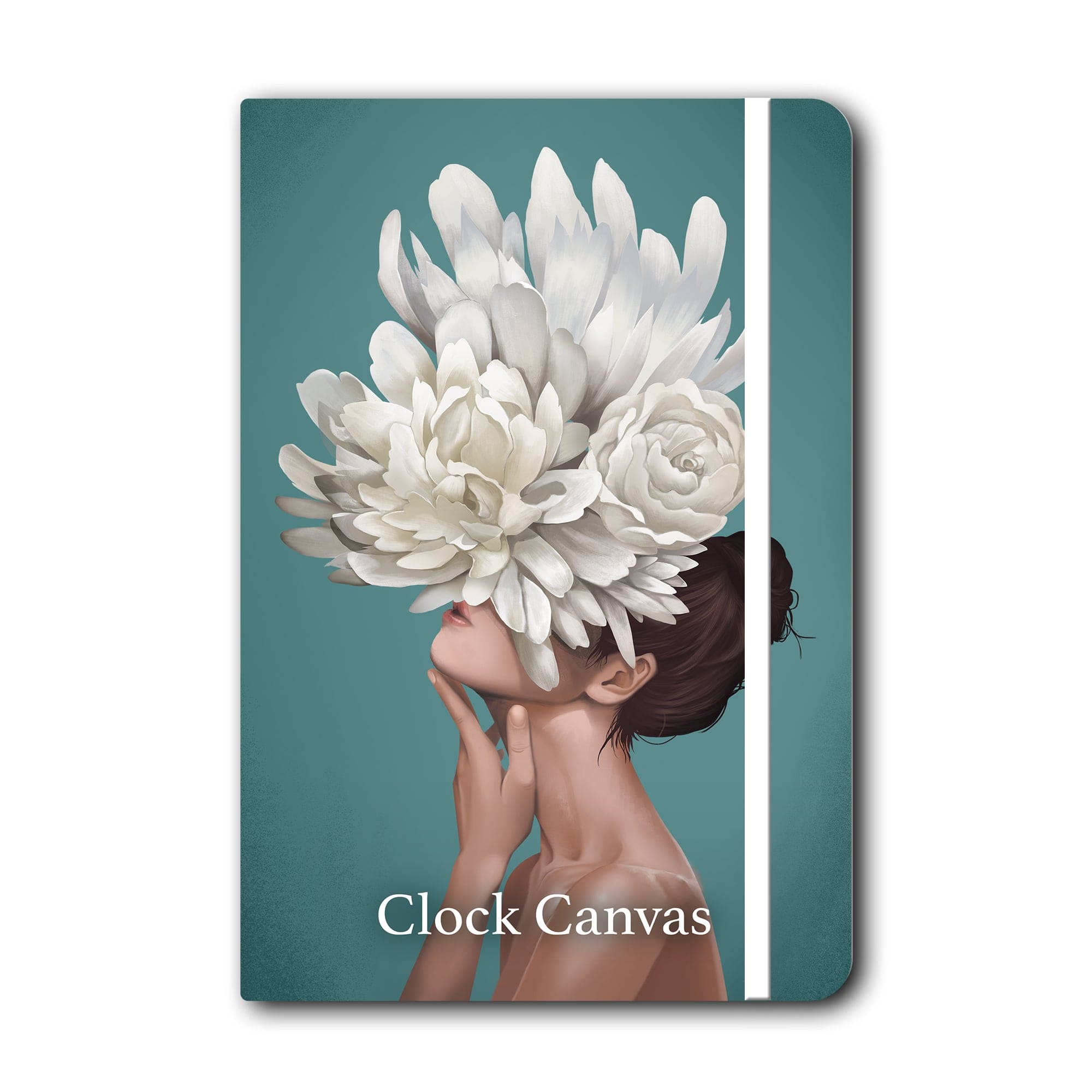 Hidden Woman Collectors Notebook Note Book Soft Cover / White / A5: 210 x 148 mm Clock Canvas