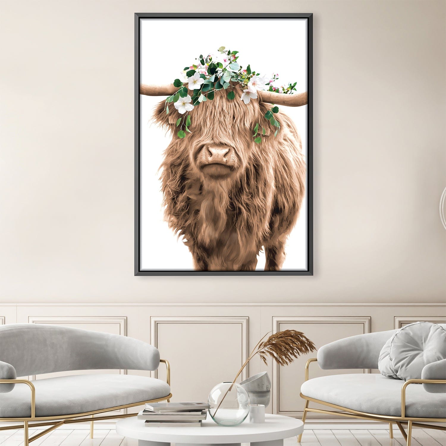 Highland Cow Portrait Canvas product thumbnail