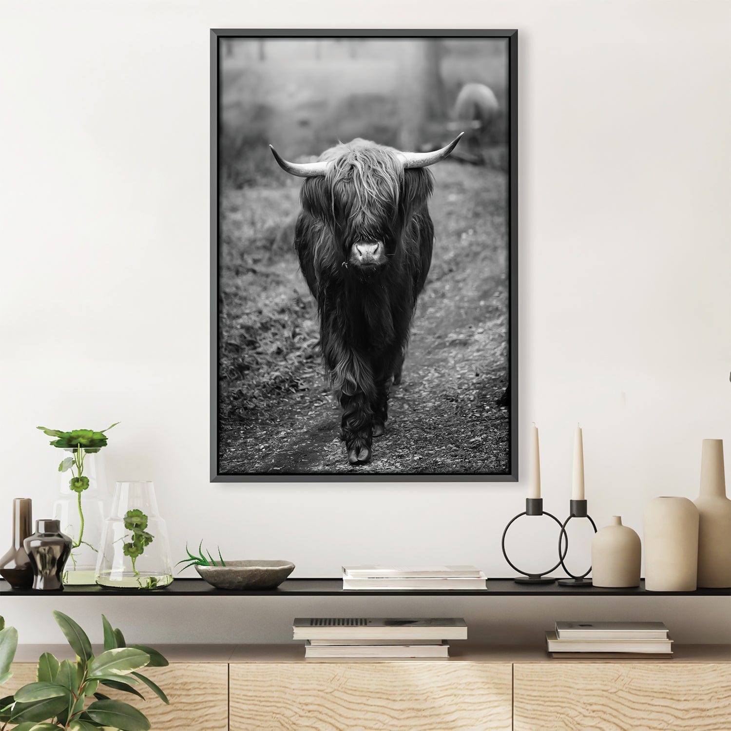 Highland Symmetry Canvas Art 30 x 45cm / Unframed Canvas Print Clock Canvas