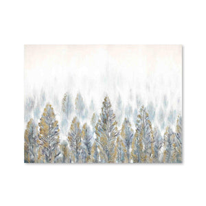 Hint of Gold Forest Oil Painting Oil Clock Canvas