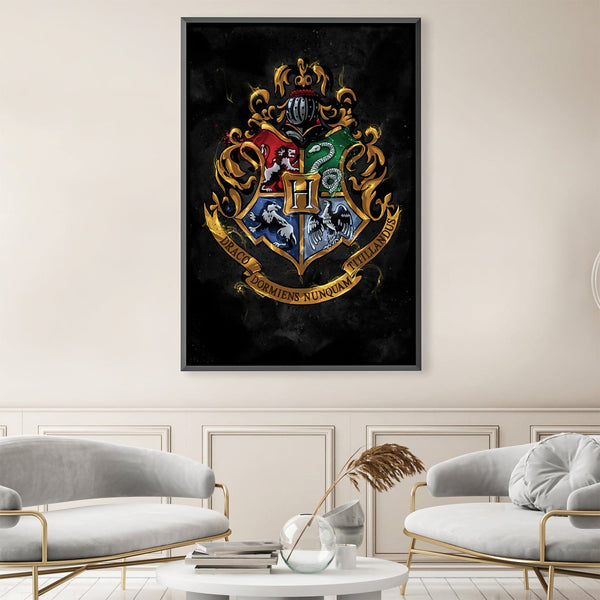 Hogwarts Crest Canvas Art 30 x 45cm / Unframed Canvas Print Clock Canvas
