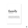 Home Family Love Canvas Art B / 40 x 50cm / No Board - Canvas Print Only Clock Canvas