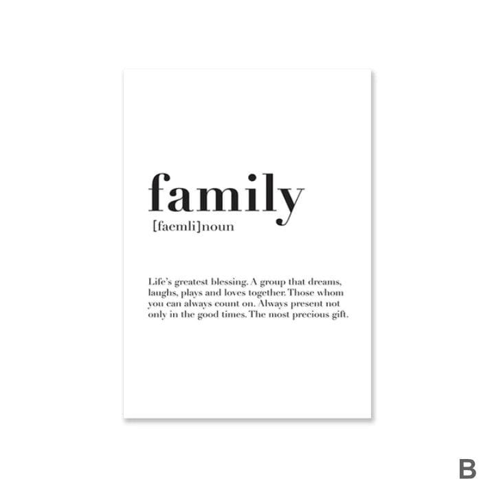 Home Family Love Canvas Art B / 40 x 50cm / No Board - Canvas Print Only Clock Canvas