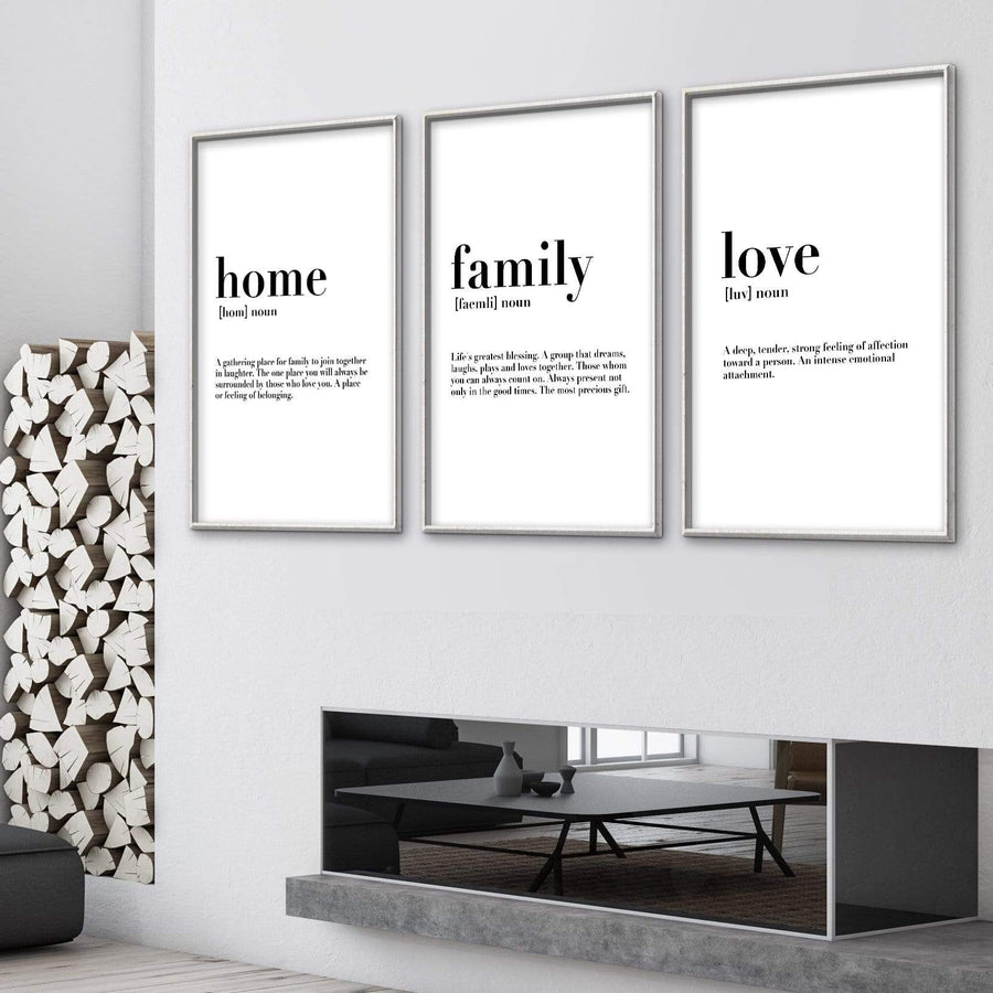 Home Family Love Canvas Art Clock Canvas