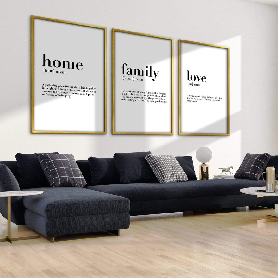 Home Family Love Canvas Art Clock Canvas