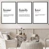 Home Family Love Canvas Art Clock Canvas
