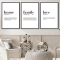 Home Family Love Canvas Art Clock Canvas