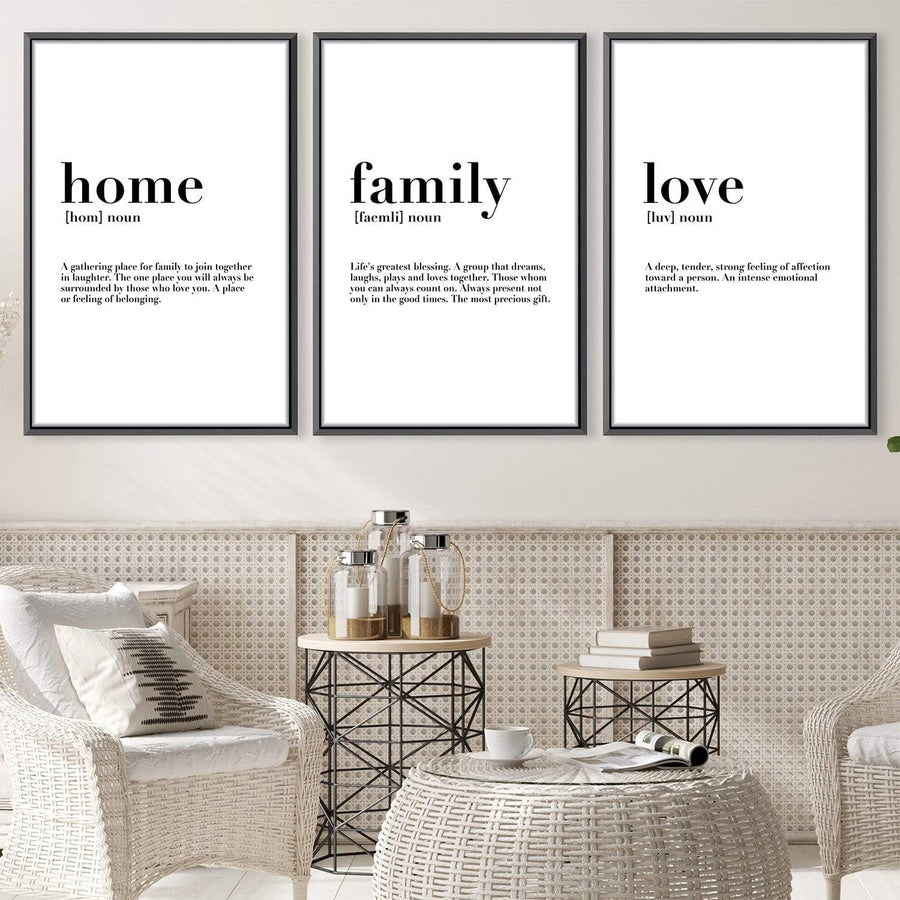 Home Family Love Canvas Art Clock Canvas