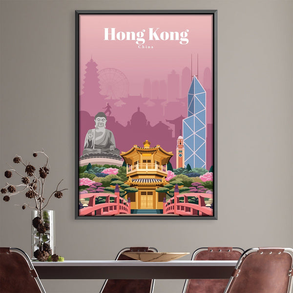 Hongkong Canvas - Studio 324 Art Clock Canvas