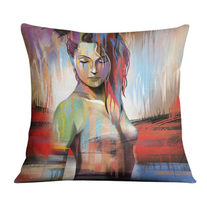Horizon Woman A Cushion Cushion 45 x 45cm Clock Canvas