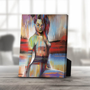 Horizon Woman A Desktop Canvas Desktop Canvas 20 x 25cm Clock Canvas