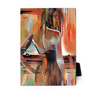 Horizon Woman B Desktop Canvas Desktop Canvas 13 x 18cm Clock Canvas