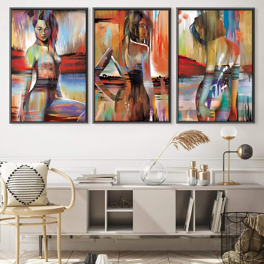 Horizon Woman Canvas Art Clock Canvas