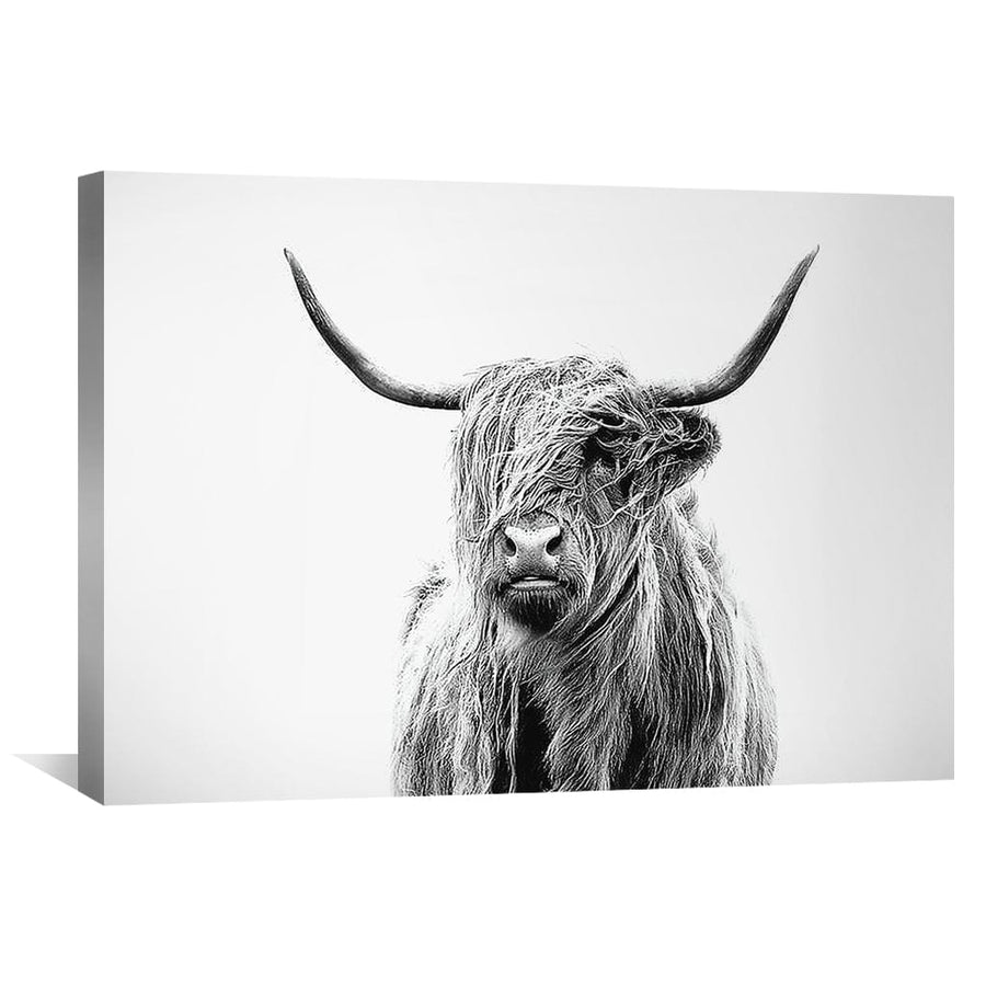 Horns in the White Canvas Art Clock Canvas