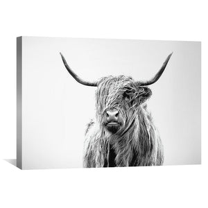 Horns in the White Canvas Art Clock Canvas