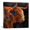 Horns of Highland Canvas Art 30 x 30cm / Unframed Canvas Print Clock Canvas
