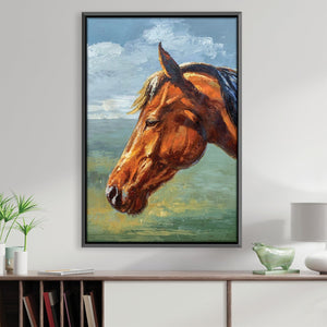 Horse Portrait Oil Painting Oil 30 x 45cm / Oil Painting Clock Canvas