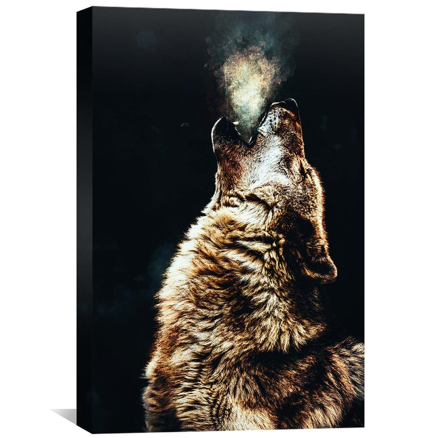 Howling Wolf Canvas Art Clock Canvas