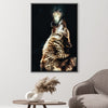 Howling Wolf Canvas Art 30 x 45cm / Unframed Canvas Print Clock Canvas