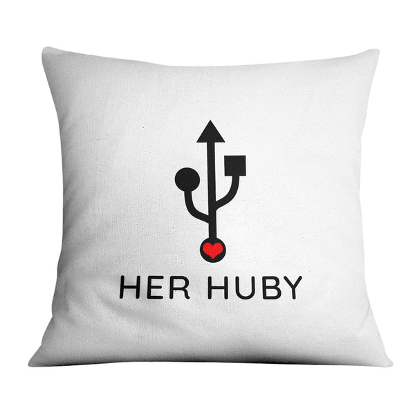 Huby & Wifey A Cushion Cushion A / 45 x 45cm Clock Canvas
