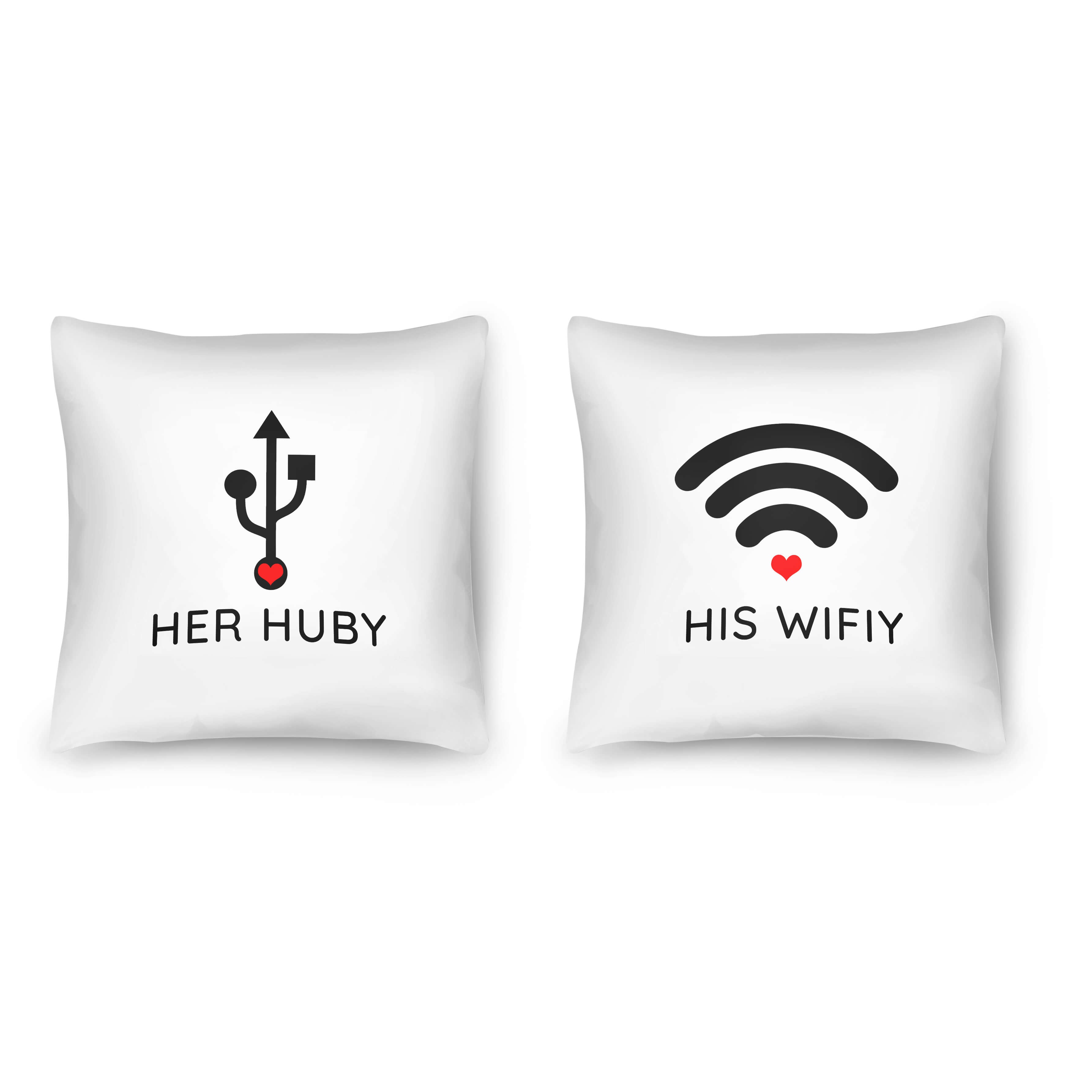 Huby & Wifey A Cushion A / 18 x 18in product thumbnail