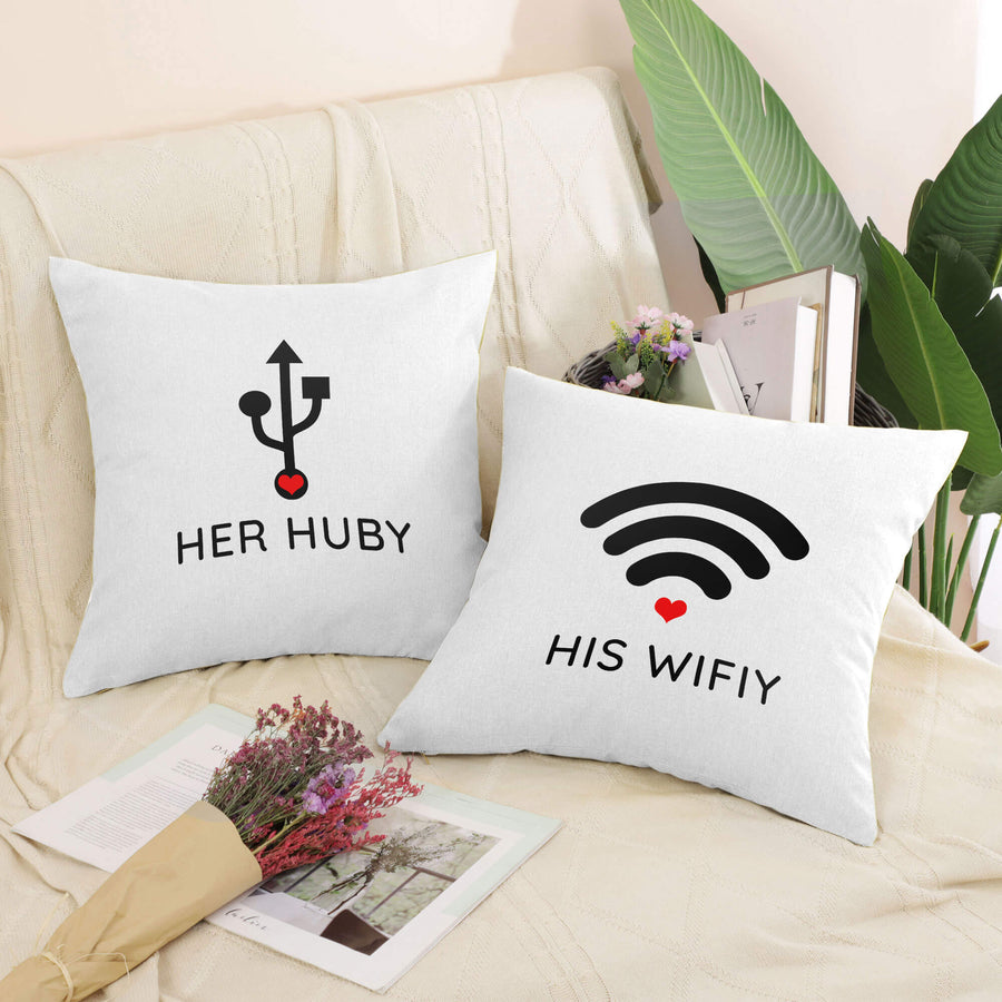 Huby & Wifey A Cushion Cushion Clock Canvas