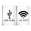 Huby & Wifey Canvas Art Clock Canvas