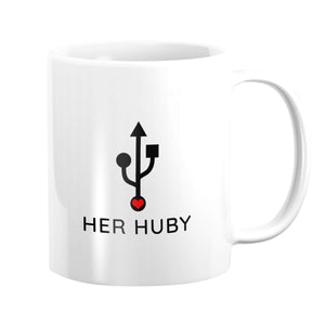 Huby & Wifey Mug Mug Clock Canvas