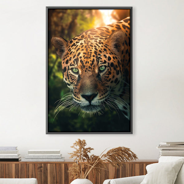 Hunting Leopard Canvas Art Clock Canvas