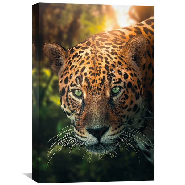 Hunting Leopard Canvas Art 40 x 60cm / Unframed Canvas Print Clock Canvas